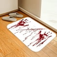 thumbnail image 1 of Fiudx Ofertas relámpago Alfombra para puerta de baño con manchas de sangre y miedo de Halloween, 40 x 60 cm, 1 of 2
