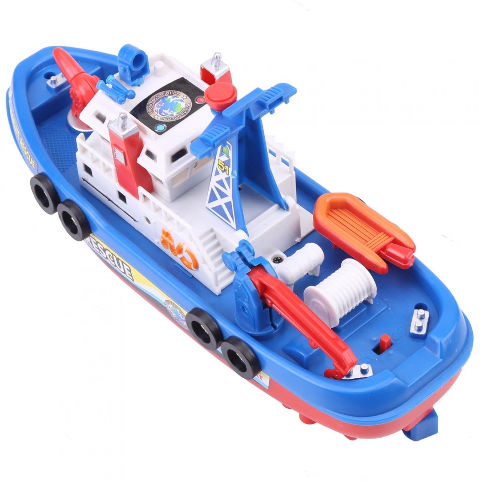 ACOUTO Fire Boat Electric Toy, Children Navigation NonRemote Warship