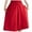 Red, variant on DTBPRQ Women's Baggy Pants Culottes Linen Blend Wide Leg Pants Elastic Waist Casual Palazzo Trousers with Pockets Capris