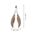 thumbnail image 4 of Unique Bargains 13-piece Set Net Pattern Zippered Bag Nail Clippers Set Brown, 4 of 7