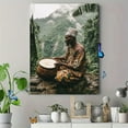 thumbnail image 4 of African Man Drum Canvas Print Wall Art Decor，Suitable for Living Room，Bedroom，Office，Yoga Studio，and Meditation Room, 4 of 8