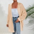 thumbnail image 2 of Oversized Tshirts Shirts for Women Transparent Anti Sunburn Shirt Long Sleeved Button Up Top Casual Loose Fitting Shirt for Summer Short Sleeve Women's Tops, Tees & Blouses, 2 of 7