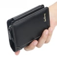 thumbnail image 3 of Cartera corta para hombre, con tres pliegues y cremallera, para múltiples tarjetas, tarjetero fino de moda para hombre, 3 of 6