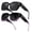 A03(2 Pack) Black+gradient Purple, variant on Women's Luxury Minimalist Sunglasses UV400 High Gloss Black Blue Gradient for Resort Vacation Poolside Lounging