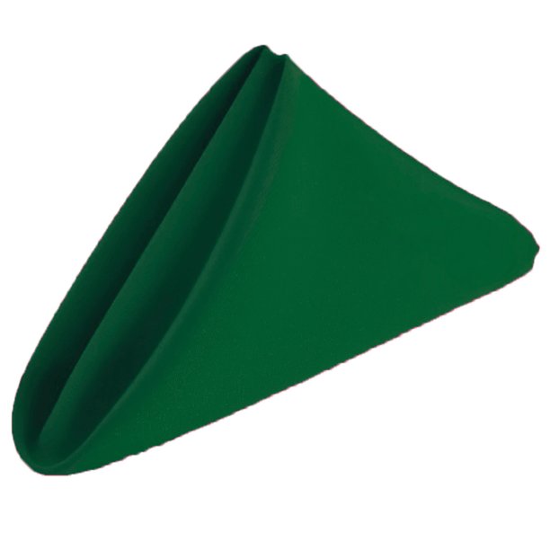 Gowinex Hunter Green 20" x 20" Polyester Dinner Napkins (Pack of 10