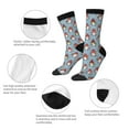 thumbnail image 3 of KLL Snowflake Christmas gnome Print Cool Socks Men's Women's Crew Socks Funny Crazy Novelty Stockings, 3 of 6