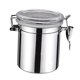thumbnail image 3 of Dinestante Hermético de Acero inoxidable, receptor de Almacenamiento de Alimentos Conpa Transparente Con Hebilla de Sellado, Ideal para Granos de Café, Hojas de Té,, 3 of 7