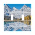 thumbnail image 2 of 3 Gang Light Switch Cover Plate Snow-capped Mountains Reflecting in Lake Wall Plate Decorate Electrical Outlet Cover Plates 4.56”x4.48”, 2 of 8