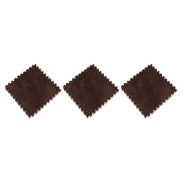 QualitChoice Soft EVA Foam Pattern Mat Pad Floor Crawling Rugs Baby Children Toy Games coffee 3Set