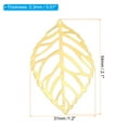 thumbnail image 2 of Uxcell 54mm Leaf Pendants, 50 Pack Metal Tree Leaf Beads Bulk Leaves Charm Mesh for Jewelry Making Style 1, Golden, 2 of 6