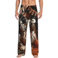 thumbnail image 5 of Mens Pajama Pants, Whimsical Halloween Skeletons Soft Sleep & Lounge Pants for Men, Cuteness Casual PJ Bottoms Pants with Pockets, 5 of 7