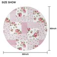 thumbnail image 6 of Pioneer Flower Floral Print Pattern Round Tablecloth 60"x60",Wrinkle Wipeable Table Cloth for Kitchen Dining Room Picnic Patio Party, 6 of 6