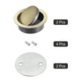 thumbnail image 3 of Unique Bargains Doigt Flush Tirer Poignée Extérieur Dia. 42mm/1.65' Bronze Ton avec Plaques 2 Pack, 3 of 5