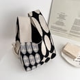 thumbnail image 2 of AMERTEER Sac à Main pour Femmes Grande Capacité Sac de Rangement Élégant pour Femmes Sac à Main en Tricot Rayé Élégant avec Grand Dragonne Rangement Spacieux, 2 of 5