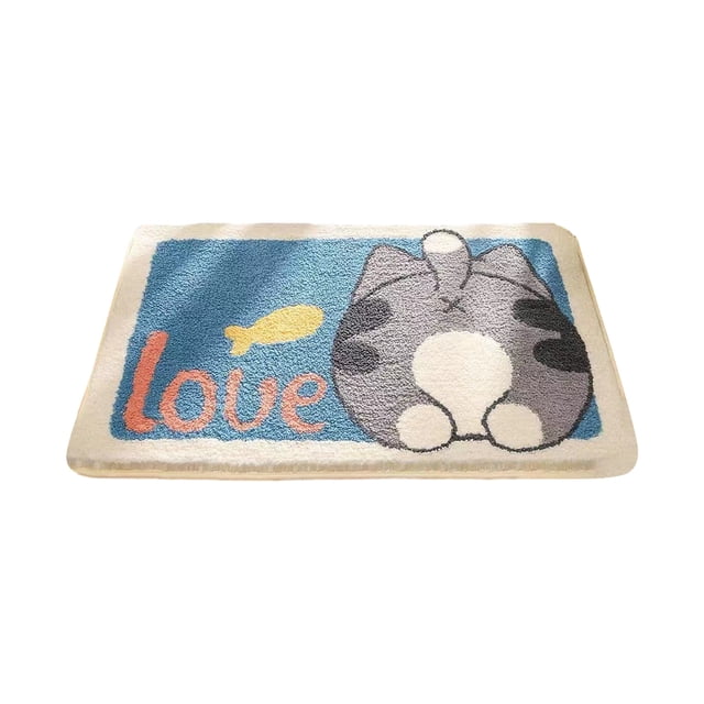 Wosthever Excelente alfombra de baño absorbente de agua para baño seco y limpio, alfombras de baño, alfombra de baño Juegos de accesorios de baño gato