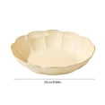 thumbnail image 3 of 9.8-Inch Porcelain Dessert Plates for Candy, Snacks, and Fruit - Set of 4 for Coffee Table and Living Room - Beige, 3 of 6