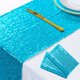 thumbnail image 1 of Caminos de mesa turquesa, paquete de 2 caminos de mesa con lentejuelas, 12.0 x 108.0 in, caminos de mesa azul aguamarina, decoraciones para despedida de soltera, mesa de boda, 1 of 5