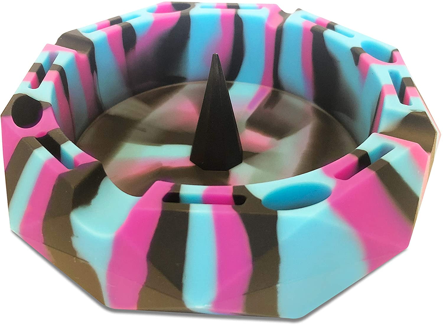 Ashtray with Poker Heat Resistant Silicone (Blue/Black/Purple