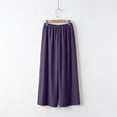 thumbnail image 2 of Women's High Waisted Wide Leg Pants Elastic Drawstring Casual Loose Lounge Palazzo Pants with Pockets, 2 of 4