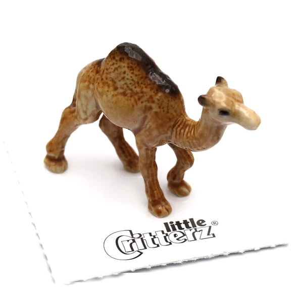 Dromedary Camel "Patient" - miniature porcelain figurine