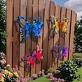 thumbnail image 6 of Metal Butterfly Wall Art Decor 4 Pack, Colorful Hanging Butterfly Sculpture for Indoor Outdoor Garden Yard Patio Fence, Gift for Mom Friend A, 6 of 6
