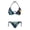 Blue Gold Butterfly Floral Print, variant on Golden Fireworks Stars Moon Pattern Two Piece Bikini Set Sexy Backless Swimwear for Women Quick Dry Adjustable Halter Beach Pool