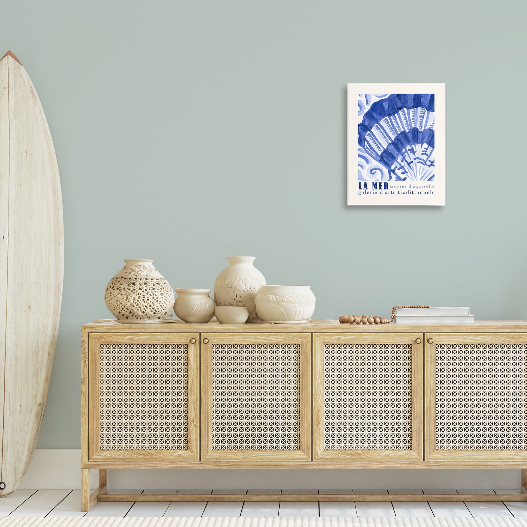 Stupell Industries Nautical Shell Gallery Show Nautical & Beach Painting Wrapped Canvas Art Print Wall Art, 16 x 20