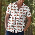 thumbnail image 6 of Retro Floral Horse Racing Hawaiian Shirts For Men Aloha Horse Mens Hawaiian Shirts Short Sleeve Button Down Shirt Men 1, 6 of 7