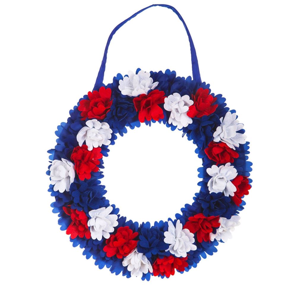 Evergreen Door Decor Americana Floral Wreath Letter Perfect