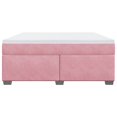 Box spring bed with mattress pink 180x200 cm velvet