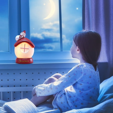

Dyfzdhu Santa Snowman House Star Lights Decoration Night Light Ornament