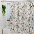 thumbnail image 3 of Natural Trees Shower Curtain Set, Waterproof Shower Curtains for Bathroom, Colored Birds on Branches Retro Rustic Washable Fabric Cloth Bath Curtain for Bathtub Decoration with Hooks 66x72 Inches, 3 of 9