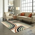 thumbnail image 3 of Bohemian Nordic Rainbow Area Rugs, Abstract Minimalist Medieval Lines Bedroom Decorative Rug, Anti-Slip Backing Washable Carpet for Living Room Bedroom Study Dining Room 5' x 6', 3 of 6