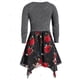 thumbnail image 2 of Camiseta estampada con estampado floral y pañuelo de talla grande Rosegal  Suéteres Cárdigans, 2 of 5