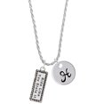 thumbnail image 1 of Delight Jewelry Silvertone Ride Like You Stole It Silvertone Script Initial Disc - H - Charm Necklace, 20"+3", 1 of 4
