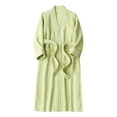 thumbnail image 7 of TIWEKE Spa Gifts for Women Winter New Half Flannel Men's Thickened Robe Long Furry Home Wear Bathrobe (Light Green,XL), 7 of 7