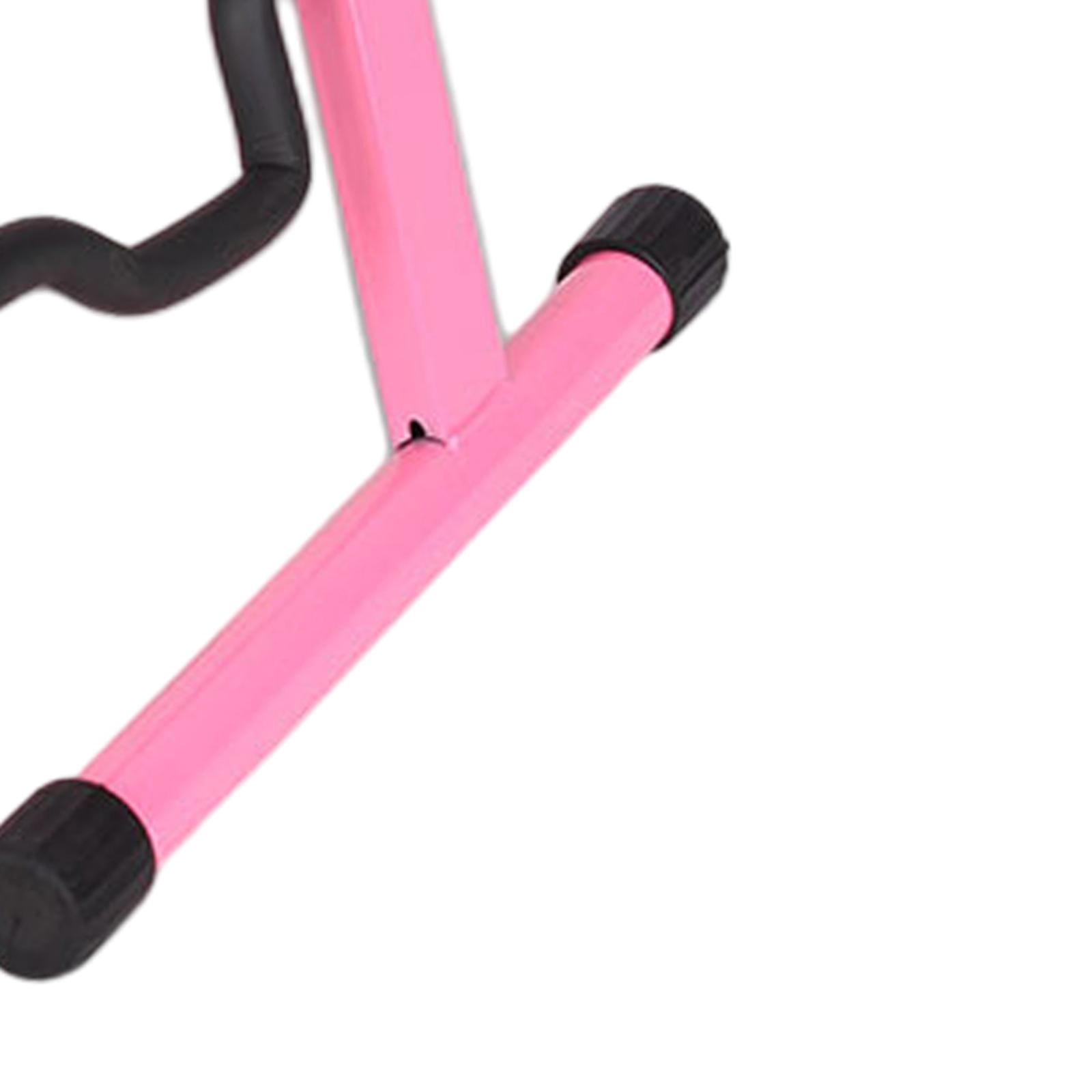 STARTIST Universal Folding Instrument Stand, A Frame Musical Rack Holder, Electric Guitar Stand for Electric Guitar, Bass Accessories Pink