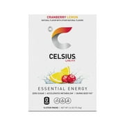 (3 pack) CELSIUS On The Go Energy Drink Mix, Cranberry Lemon (14 Stick Pack)