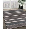 thumbnail image 3 of Ahgly Company Machine Washable Indoor Rectangle Industrial Modern Black Eel Black Area Rugs, 4' x 6', 3 of 7
