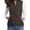 Coffee, variant on Women's Warm Fashion Quilted Vest, Puffer Sleeveless Jacket Outdoor coat (S-XXL)
