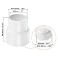 thumbnail image 2 of Uxcell ID Reducer Pipe Fitting Straight Adapter Connector, White 50mm to 40mm 5, 2 of 6