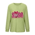 thumbnail image 5 of Ailaofu New Years Eve Outfits Women,Women's Casual Long Sleeve Round Neck Happy New Year 2026 Printed Graphic Plus Size Tops, 5 of 6