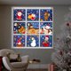 thumbnail image 2 of 9 hojas de pegatinas de ventana de Navidad calcomanías decorativas Papá Noel ventana de Navidad se aferra para decoración de oficina, 2 of 9