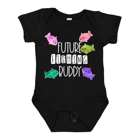 

Inktastic Future Fishing Buddy with Colorful Fish Gift Baby Boy or Baby Girl Bodysuit
