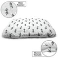 thumbnail image 3 of Fox Pet Bed, Hand Drawn Forest Animals Sketch Monochrome Nature Outdoor Wilderness Motif, Resistant Pad for Dogs and Cats Cushion with Removable Cover, 24" x 39", Charcoal Grey White, by Ambesonne, 3 of 4