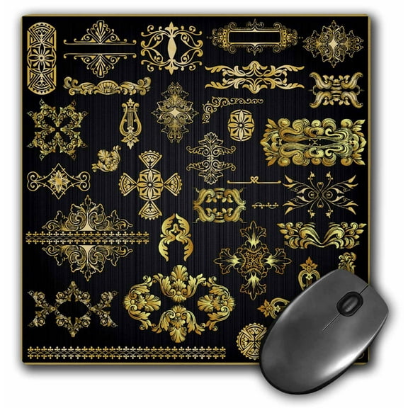 3dRose, Vintage Brass Hardware, MousePad