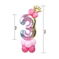 thumbnail image 2 of Party Balloon 32-inch Aluminum Foil Number Shape Balloon Birthday Party Decoration, Number 3, Rose Gold, 2 of 8