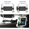 thumbnail image 5 of Soporte universal para tablet de coche, color negro, para reposacabezas, giratorio 360°, compatible con iPad Air Mini 3, 4, iPad 2021 Pro de 9,7 y 10,5 pulgadas y tabletas de 4,6 a 10,6 pulgadas., 5 of 5