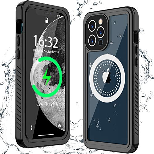 ANTSHARE for iPhone 12 Pro Waterproof Case,Magsafe iPhone 12 Pro Case IP68  Waterproof Magnetic Wireless Charging Supported with Built-in Screen 