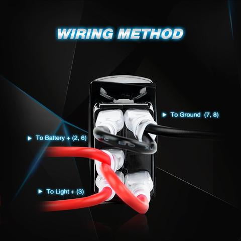 Nilight Led Light Bar Rocker Switch 5pin Laser On Off Rear Lights Rocker Switch 20a 12v 10a 24v Switch Jumper Wires Set 2 Years Warranty Walmart Com Walmart Com